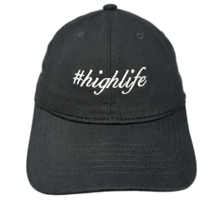 chokoLids Baseball Cap Black One Size Embroidered Highlife Hashtag Slideback Hat