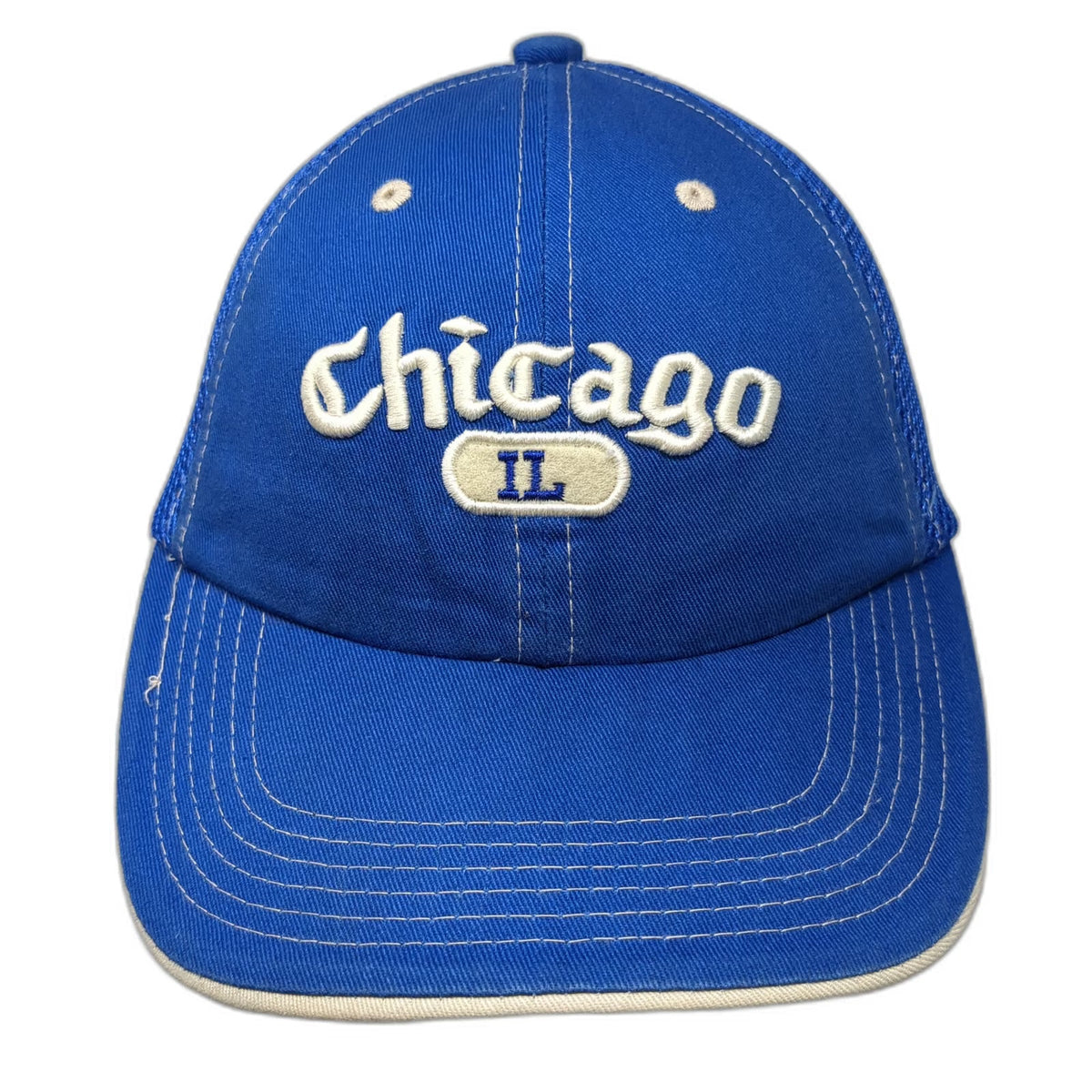 THVIS Baseball Cap Blue One Size Chicago IL Windy City Mesh Back Strapback Hat