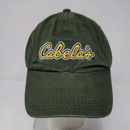 Cabela's Slideback Hat Green OSFM Adjustable Embroidered Logo Vented Holes