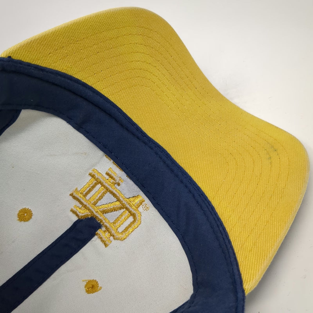 Notre Dame Fighting Irish Signatures NCAA Hat Blue One Size Strapback Piping
