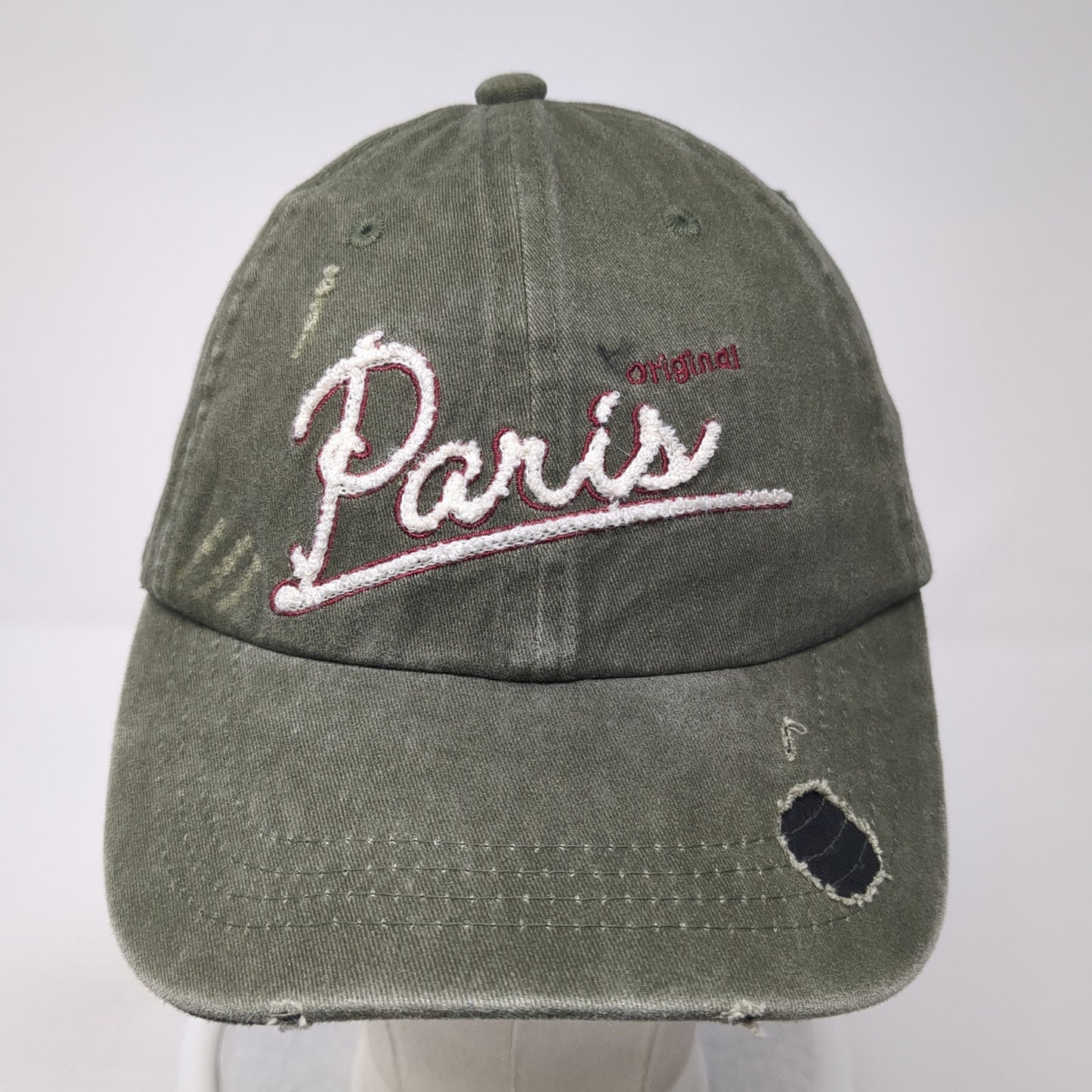 Paris Original Baseball Cap Green One Size Adjustable Distressed Robin Ruth