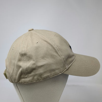 Nike Baseball Cap Beige Black Strapback Embroidered Swoosh Hat Vintage Grey Tag