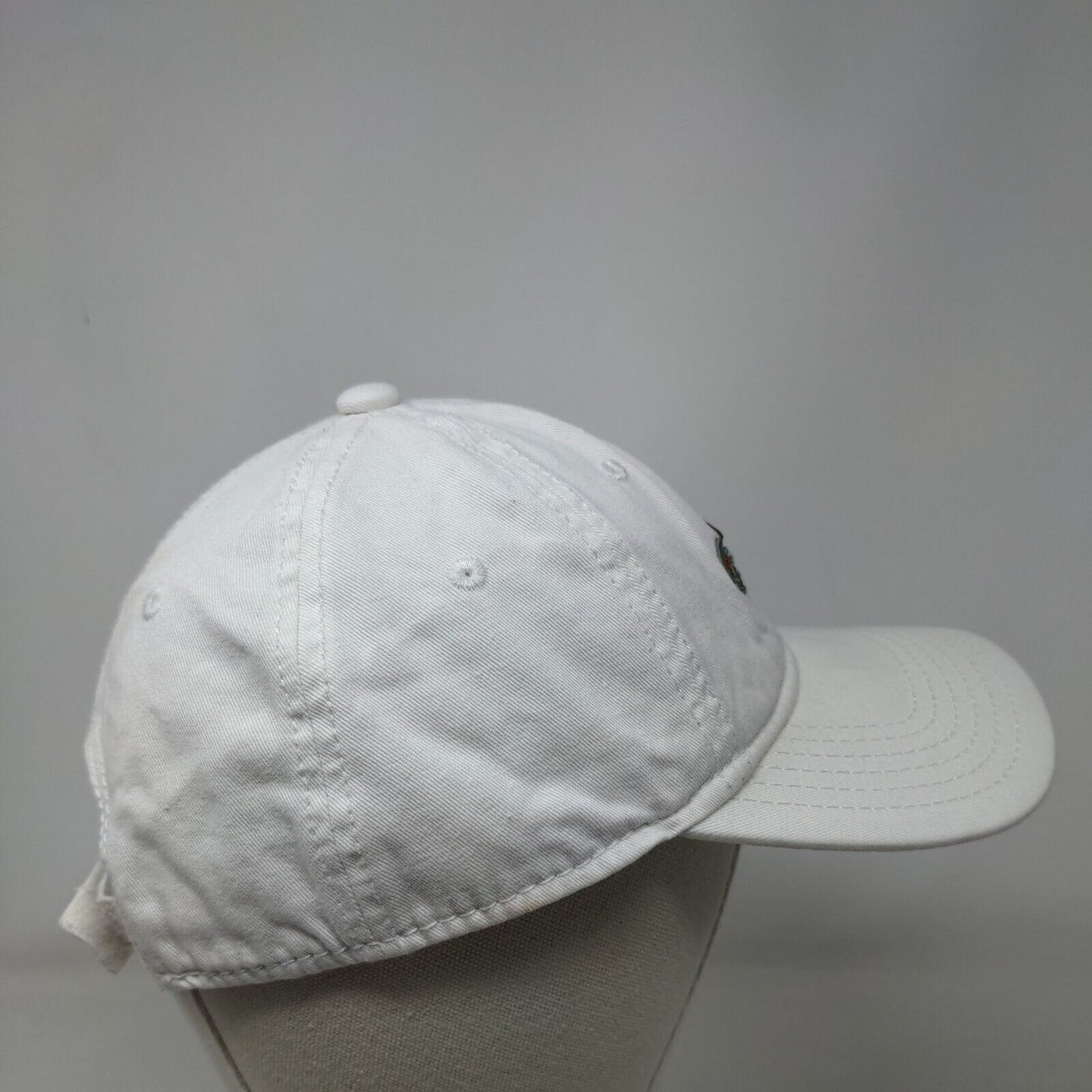 Greg Norman Tasso Elba Strapback Hat White One Size Adjustable Embroidered