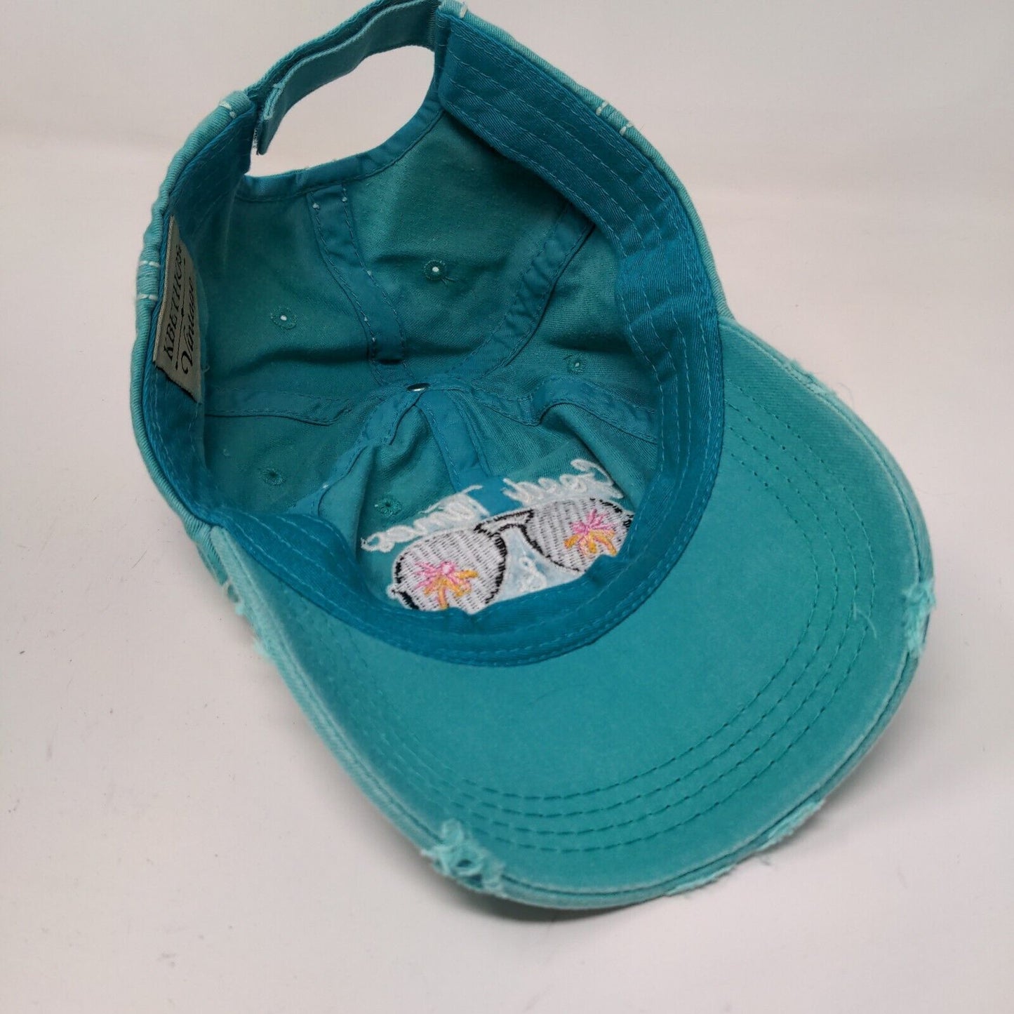 KB Ethos Women's Strapback Hat Blue Adjustable Embroidered Good Times Tan Lines