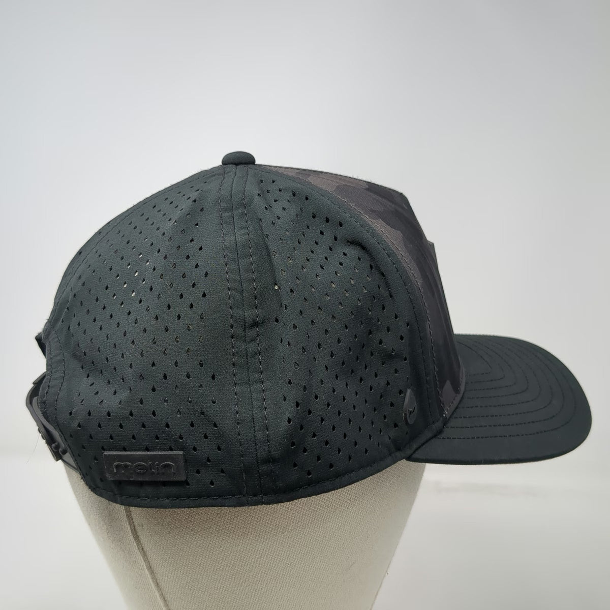 Melin Trucker Hat Black Gray L Camo Mesh Snapback 5 Panel Odyssey Hydro Hat