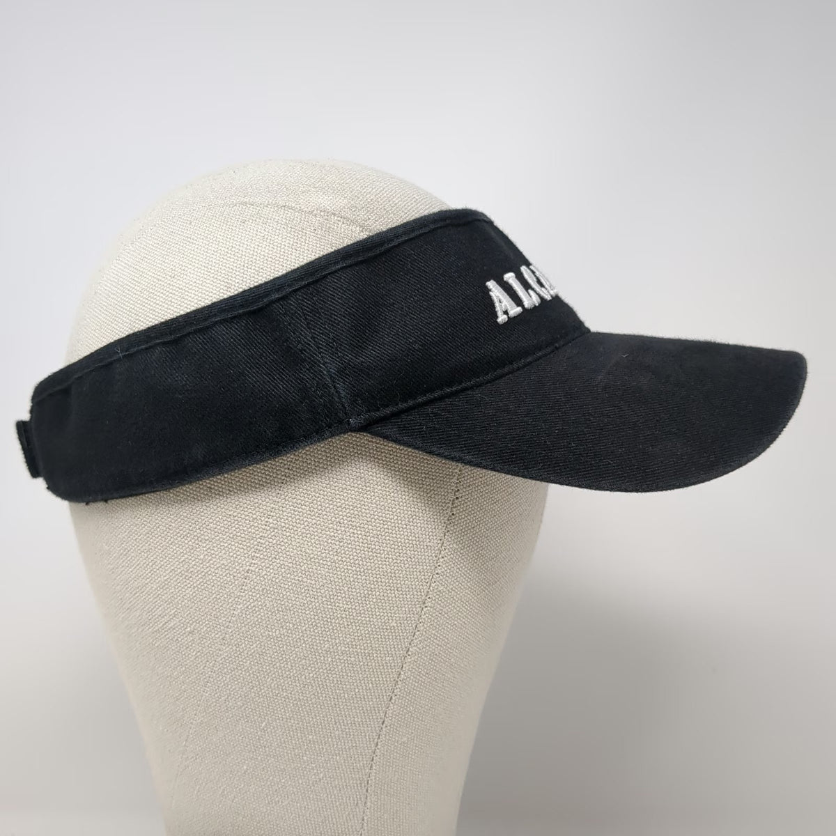 Captain Travel Visor Black One Size Alcatraz The Rock Embroidered Cotton Hat
