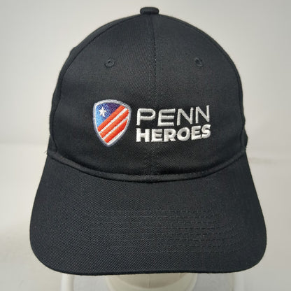 Port Authority Snapback Black Hat One Size Penn Heroes Play Embroidered Shield