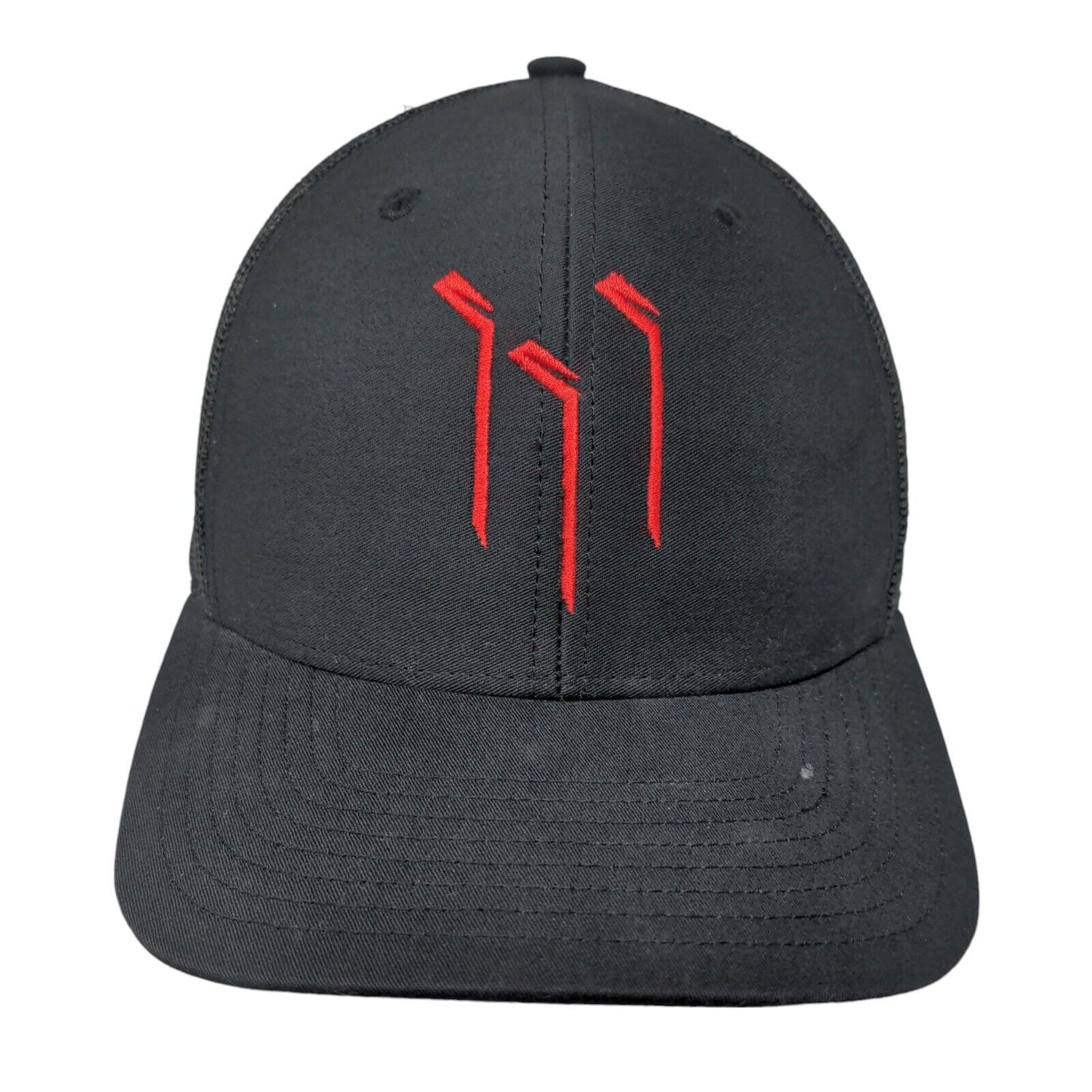 Syck Hockey Snapback Mesh Back Trucker Hat Black One Size Richardson