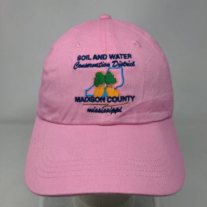 Soil And Water Conservation District Strapback Hat Pink One Size Embroidered