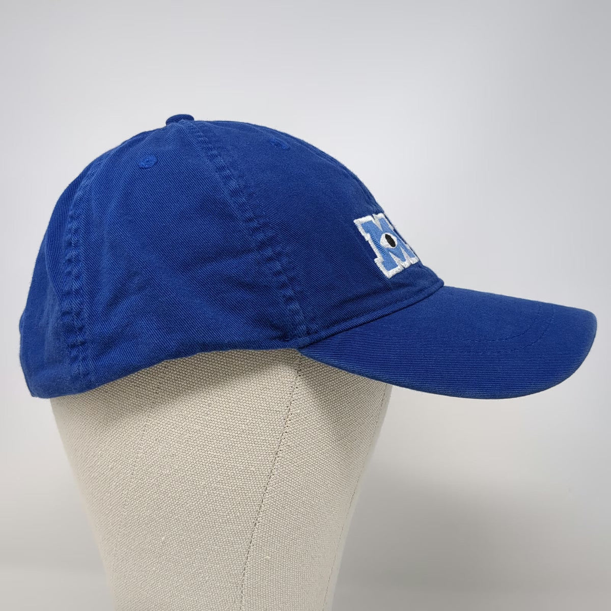 Disney Baseball Cap Blue One Size Monsters University Distressed Strapback Hat