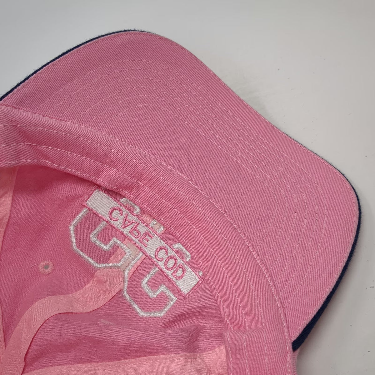 Bay State Apparel Baseball Cap Pink Blue One Size Cape Cod CC Embroidered Hat