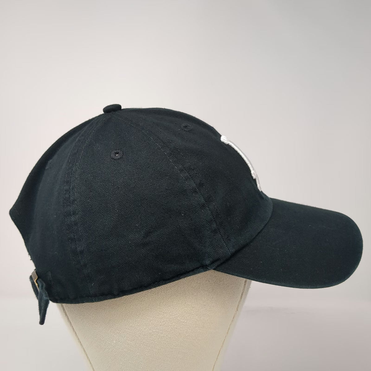 '47 Black Baseball Cap OSFM MLB Los Angeles Dodgers Logo Cotton Slideback Hat