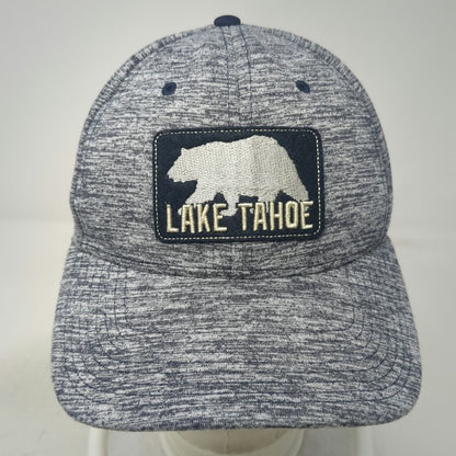 The Game Baseball Cap Gray M Lake Tahoe Bear Red Hut A-Flex Stretch Fitted Hat