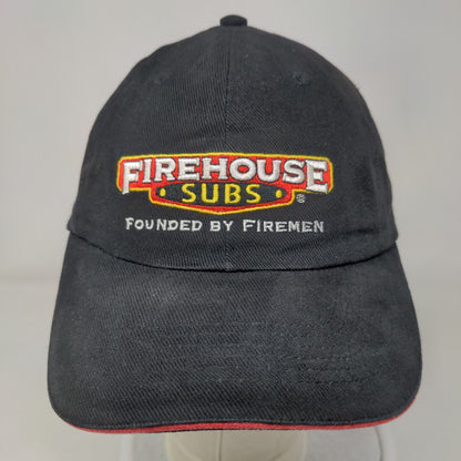 Firehouse Subs Founded By Firemen Slideback Hat Black One Size Embroidered