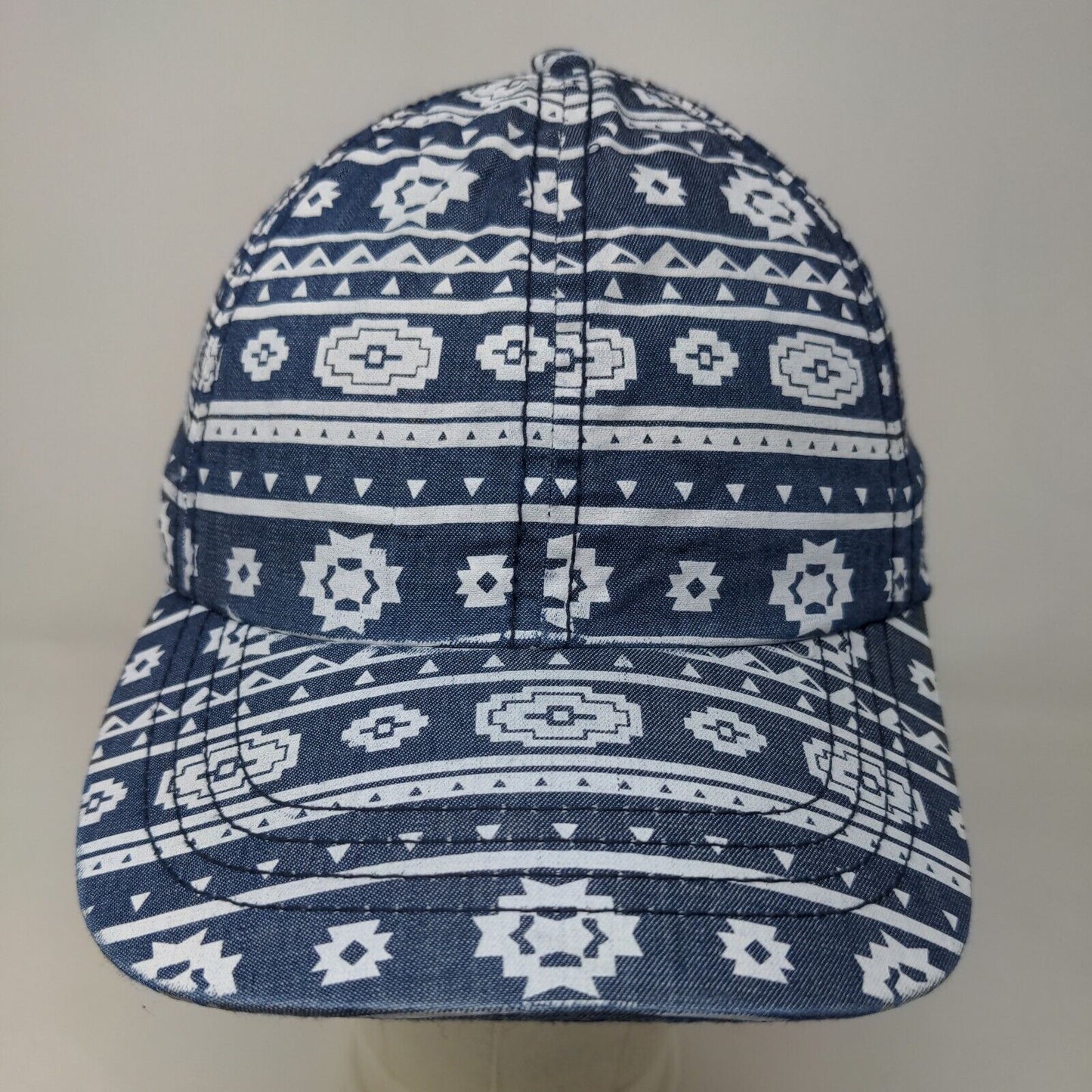 Unbranded Boy's Snapback Hat Blue White Size OS Graphic Aztec Logo