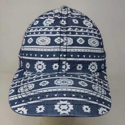 Unbranded Boy's Snapback Hat Blue White Size OS Graphic Aztec Logo