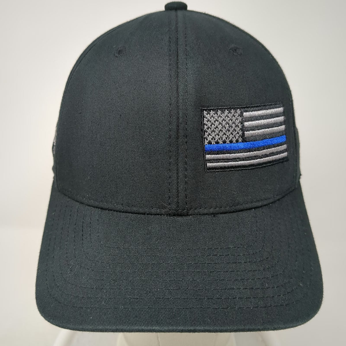 Relentless Defender Baseball Cap Black M Thin Blue Line Flexfit Hat 567 Police