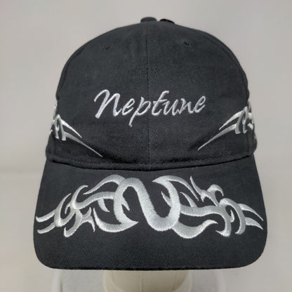 Neptune Strapback Hat Black OSFM Embroidered Headshots KC Caps W/Tags