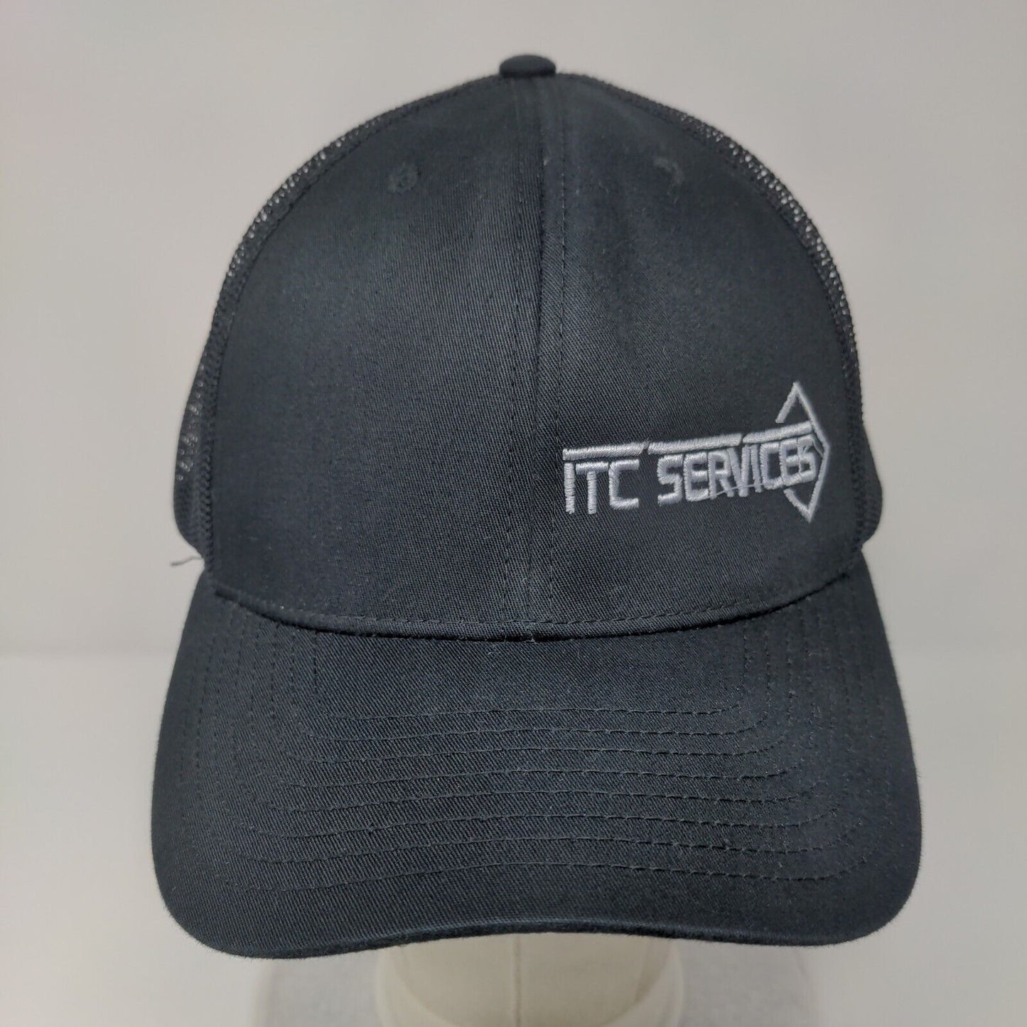 ITC Services Snapback Mesh Back Trucker Hat Black OSFA Richardson