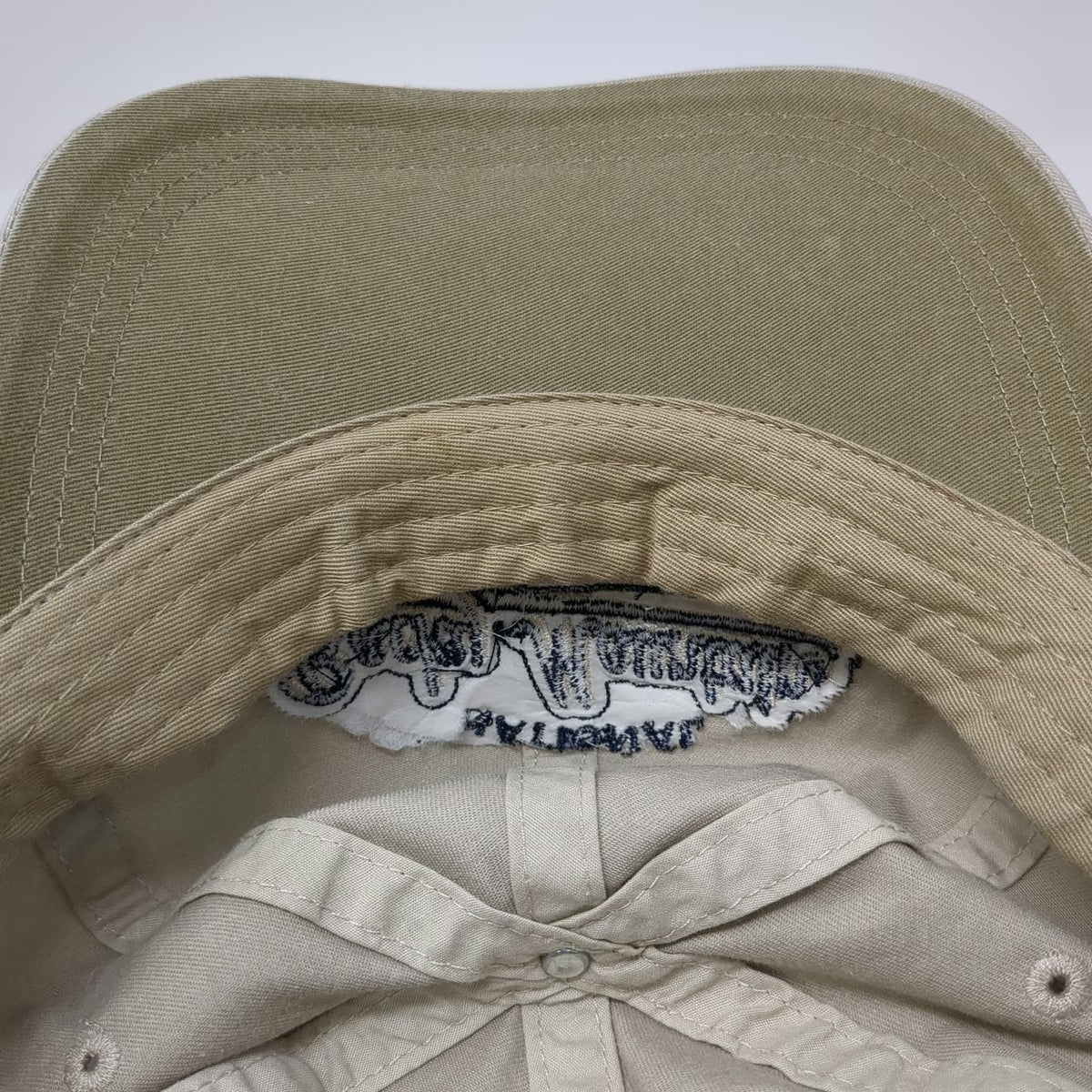 Ahead Baseball Cap Beige Blue One Size Rocky Mountain National Park Hat Strap