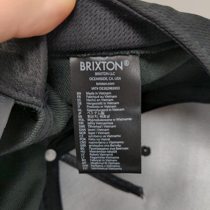 Brixton MFG Co Men's Snapback Hat Black Adjustable Embroidered Logo