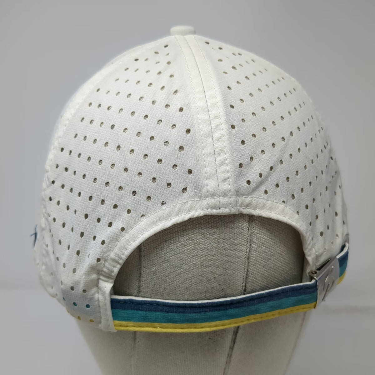 Peloton Baseball Cap White One Size Adjustable Mesh Back Perforated Gym Hat
