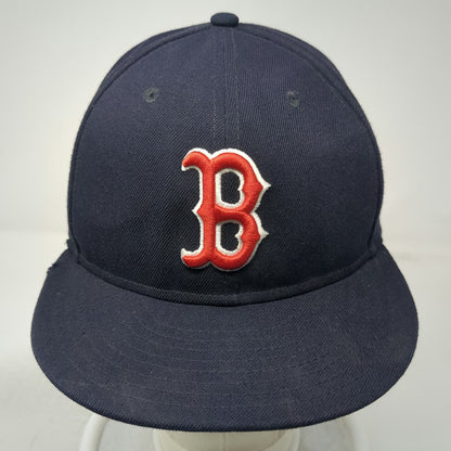 New Era Boston Red Sox MLB Snapback Hat Blue Red White One Size Flat Brim Logo