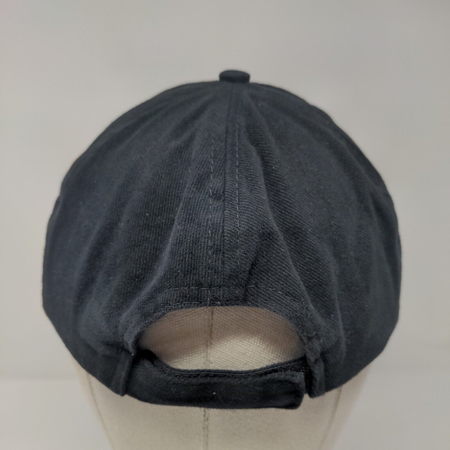 Canberra Strapback Hat Black One Size Embroidered Fahrenheit 6 Panel