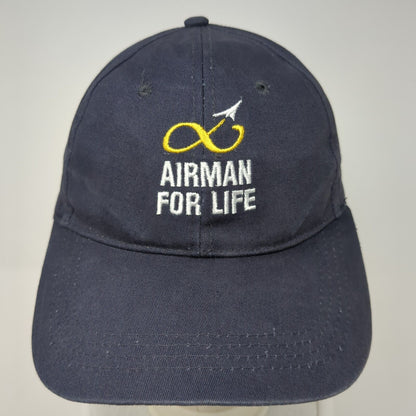 Airman For Life Strapback Hat Blue One Size Adjustable Cap America