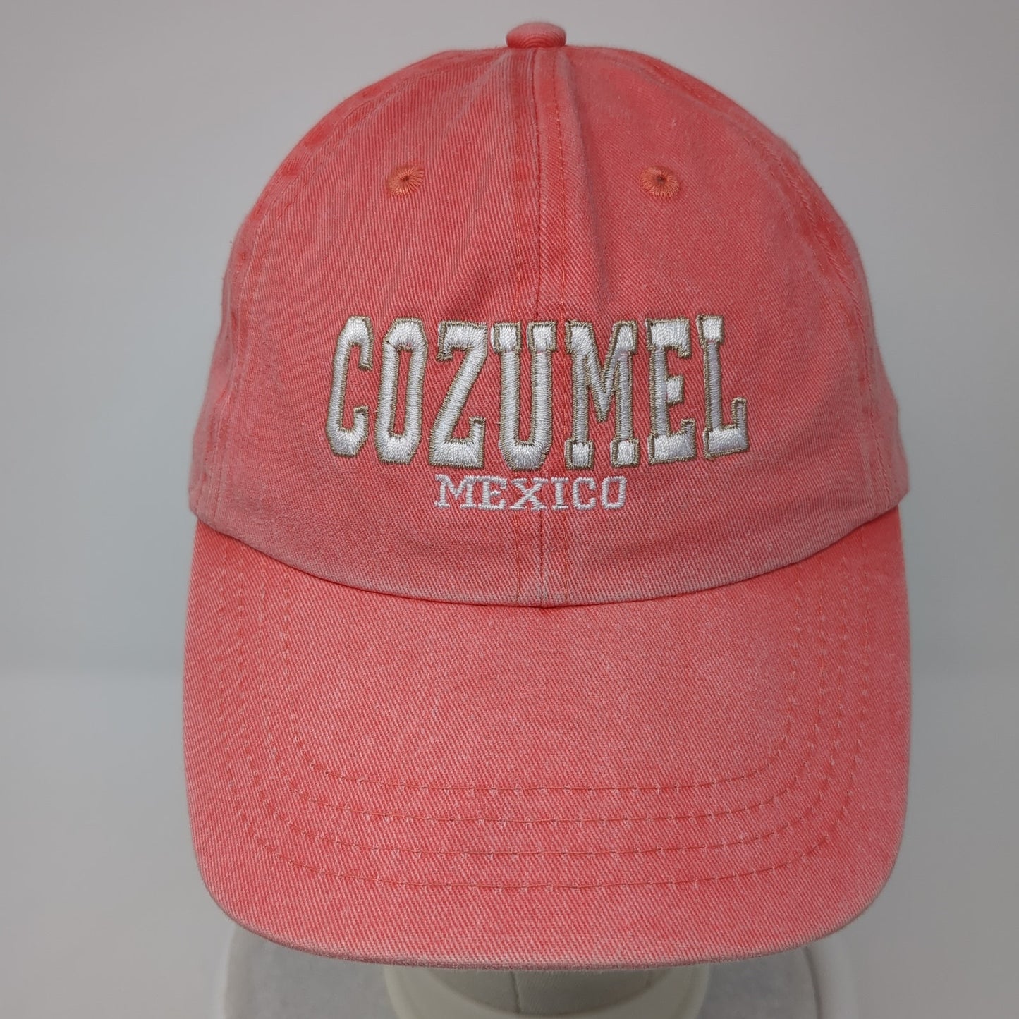 Cozumel Mexico Strapback Hat Pink One Size Embroidered Dkps Gorras