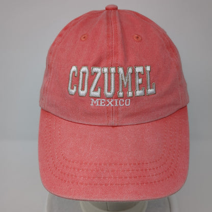 Cozumel Mexico Strapback Hat Pink One Size Embroidered Dkps Gorras