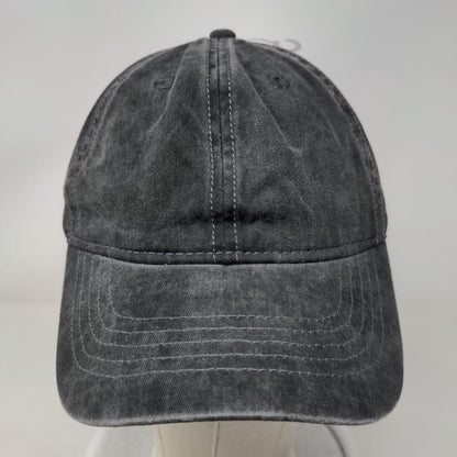 Unbranded Slideback Hat Black OSFM Adjustable Solid Blank Vent Holes
