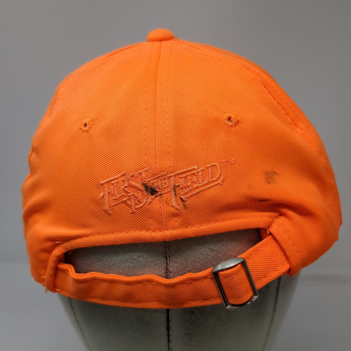 Remington Baseball Cap Orange One Size Blaze Hunting Raised Logo Field Hat Strap