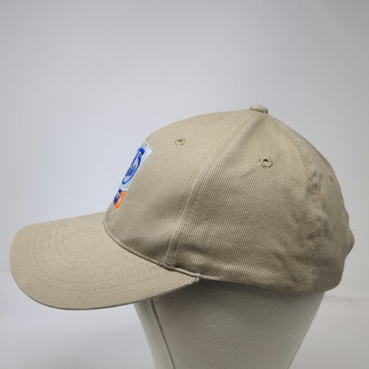 Port & Company Intel Pentium 4 Hat Beige Baseball Cap Slideback Vintage Y2K