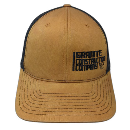 Richardson Trucker Hat Brown One Size Granite Construction Mesh Snapback 1922