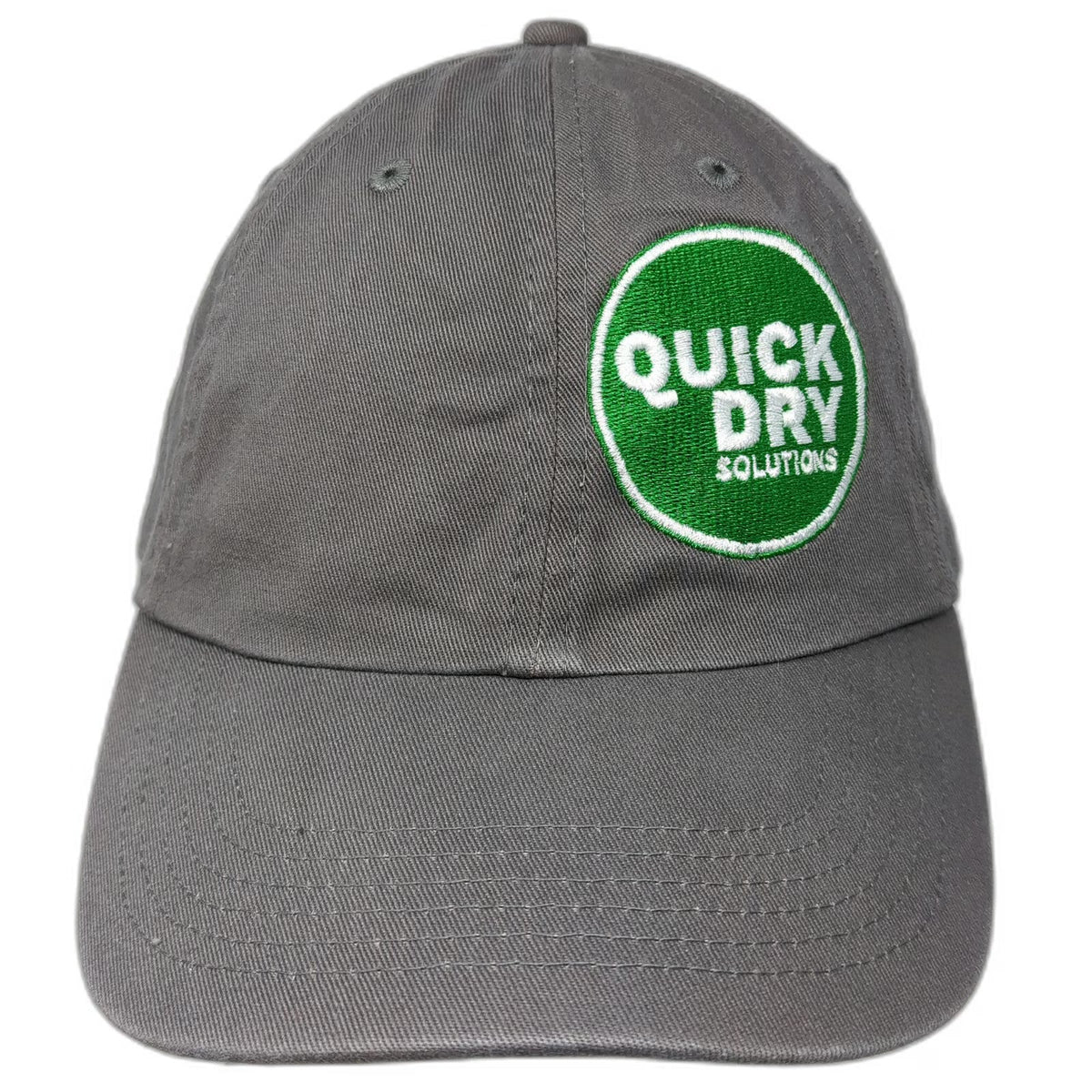 Quick Dry Solutions Green Gray Baseball Cap One Size Adjustable Slideback Hat