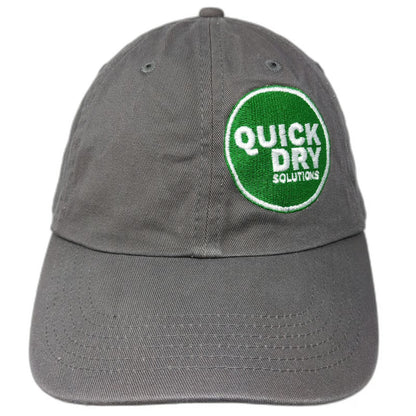 Quick Dry Solutions Green Gray Baseball Cap One Size Adjustable Slideback Hat