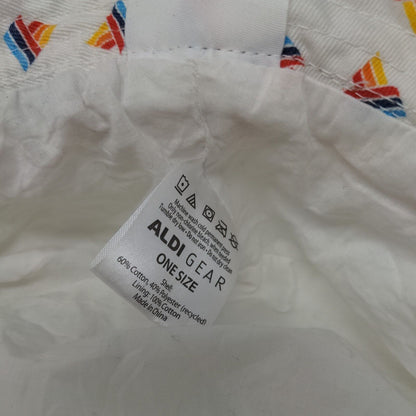 Aldi Bucket Hat Multicolor One Size Retro Striped Lightweight