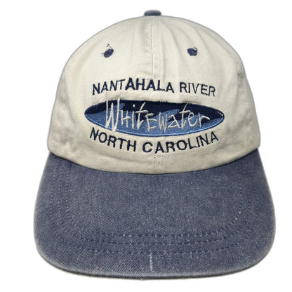 SCI Baseball Cap Beige Blue One Size Nantahala River Whitewater NC Souvenir Hat