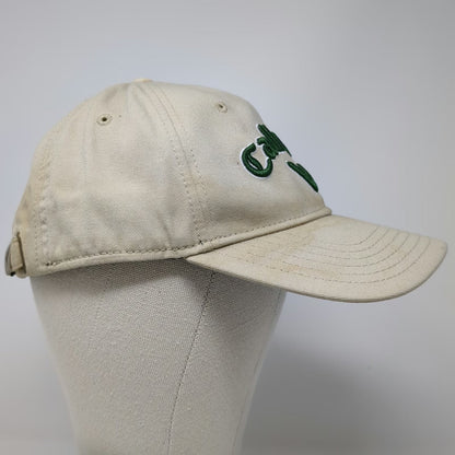 Callaway Baseball Cap Beige One Size Hat Embroidered Logo Slideback Golfing