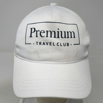 Premium Travel Club 5 Panel White One Size Graphic Strapback Vacation Theme Hat