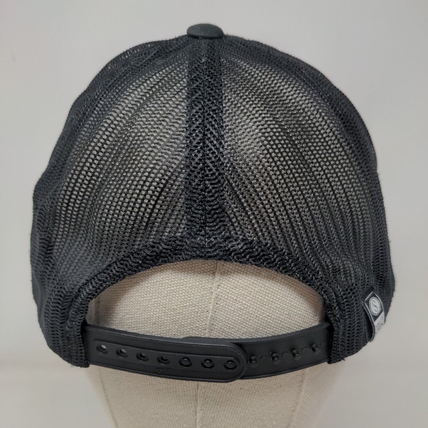 Find Refuge in The Sea Salty Crew Snapback Trucker Hat Black One Size Mesh Back