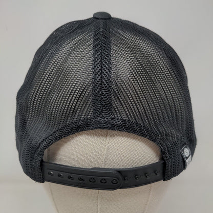 Find Refuge in The Sea Salty Crew Snapback Trucker Hat Black One Size Mesh Back