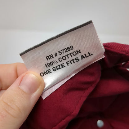 HMI Temple Owls NCAA Cap Red One Size Embroidered Strapback Cotton Logo Mascot