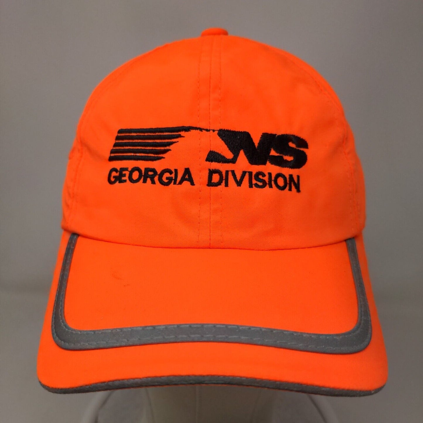 Georgia Division Strapback Hat Orange One Size Embroidered Port Authority