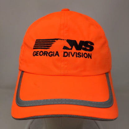 Georgia Division Strapback Hat Orange One Size Embroidered Port Authority