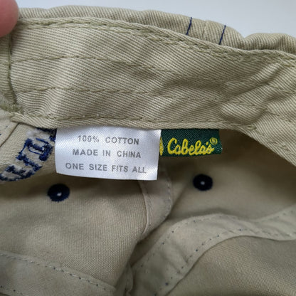 Cabela's Baseball Cap Beige Blue One Size Grand Opening Boise Idaho 2006 Hat
