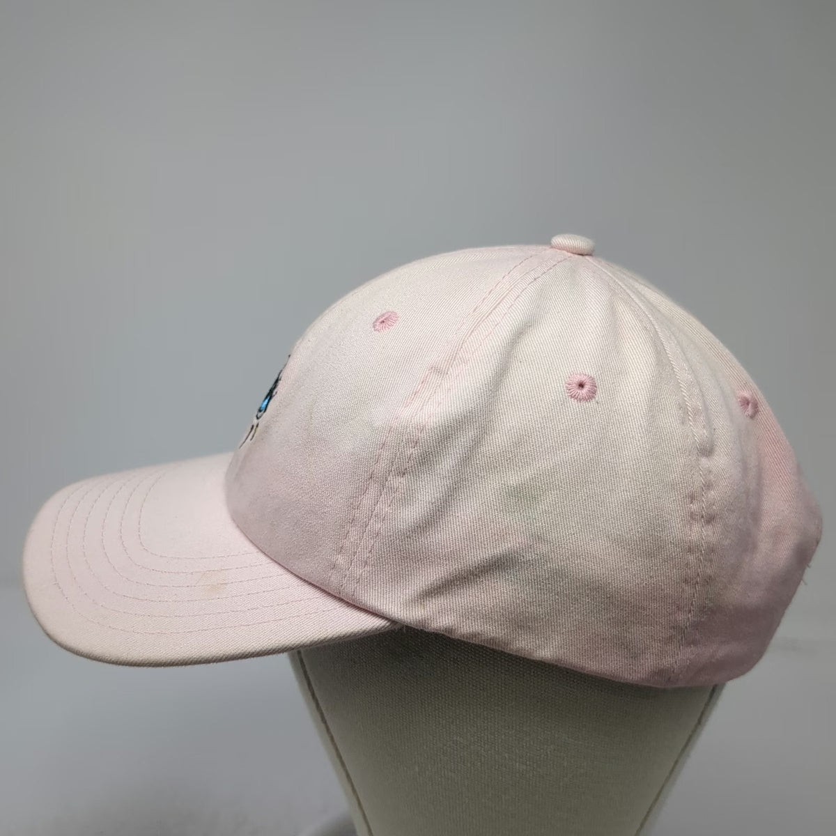 Empyre Baseball Cap Pink One Size Embroidered Eye Graphic Slideback Cotton Hat
