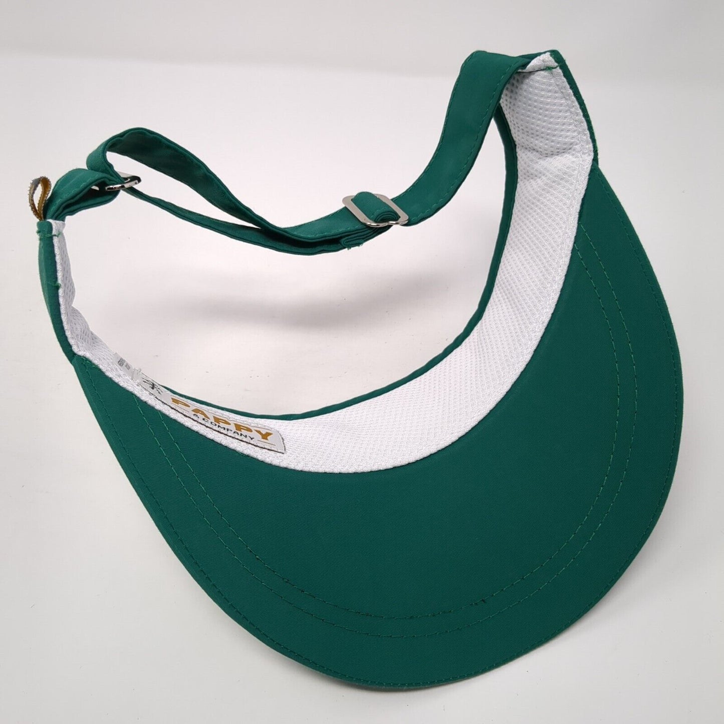 Pappy & Company Slideback Sun Visor Green OS Adjustable Lightweight Embroidered