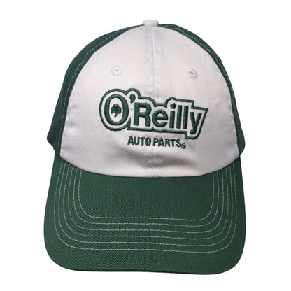 O'Reilly Auto Parts Strapback Hat Green One Size Colorblock Adjustable